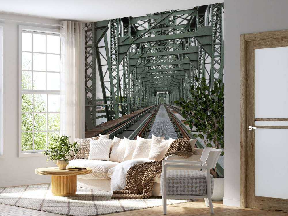 Monumentale Eisenbahnbrücke De Hef in Rotterdam  
